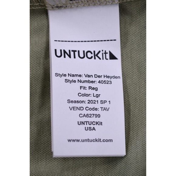 UNTUCKit  Green Polo Shirt Mens XXL‎ Van Der Hayden Short Sleeve - Picture 9 of 13